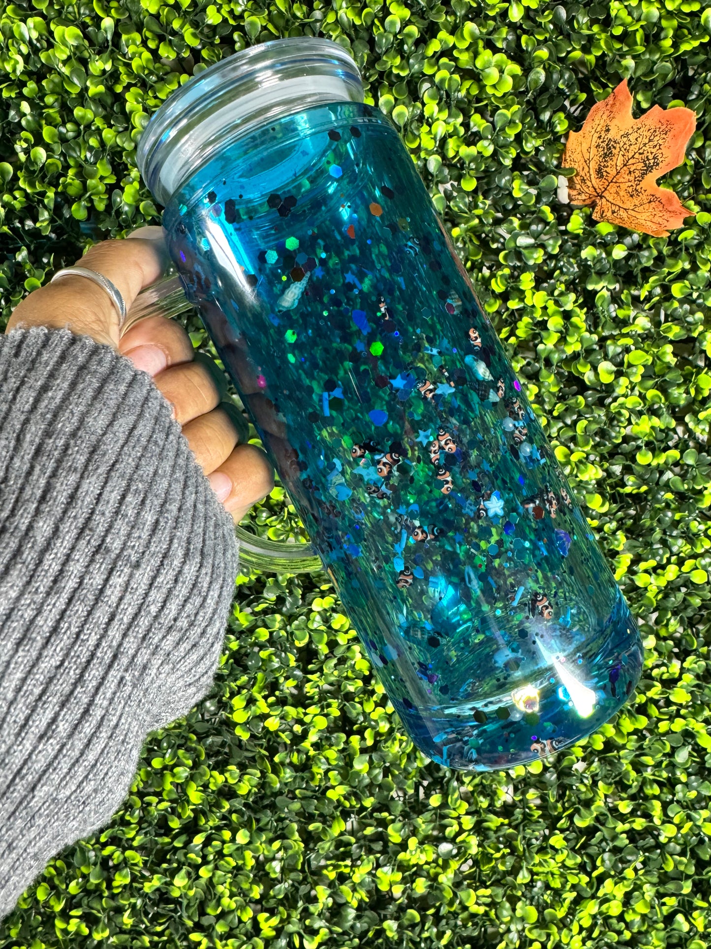 Aquarium 20oz Acrylic Handle Dual Lava Tumbler