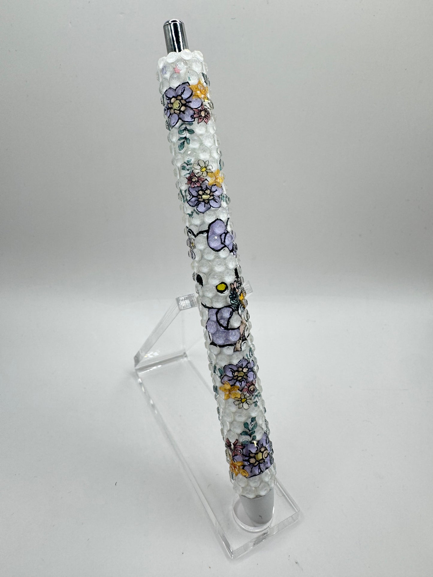 Hello K Lavender Garden Bling Pen Design