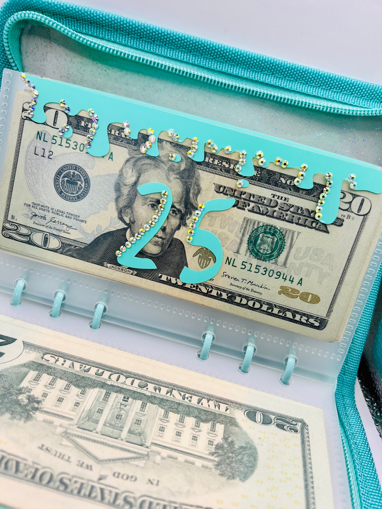 Savings Challenge Bling Drip Binder