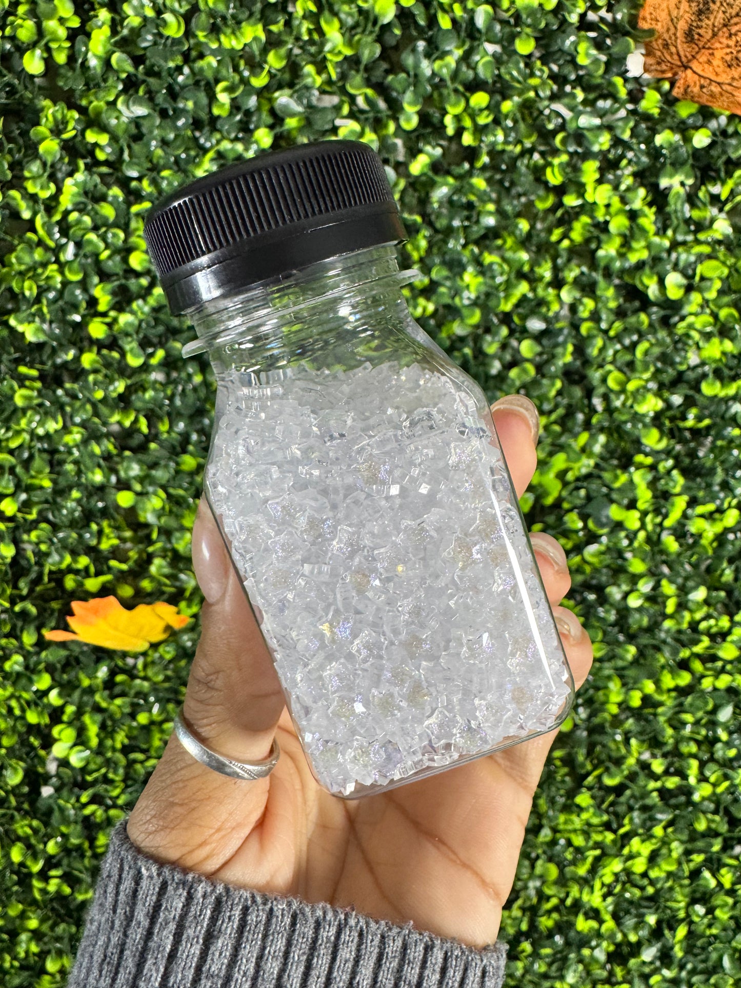 Glitter Star Shaped 4mm Acrylic Faux Diamonds For Snow Globes