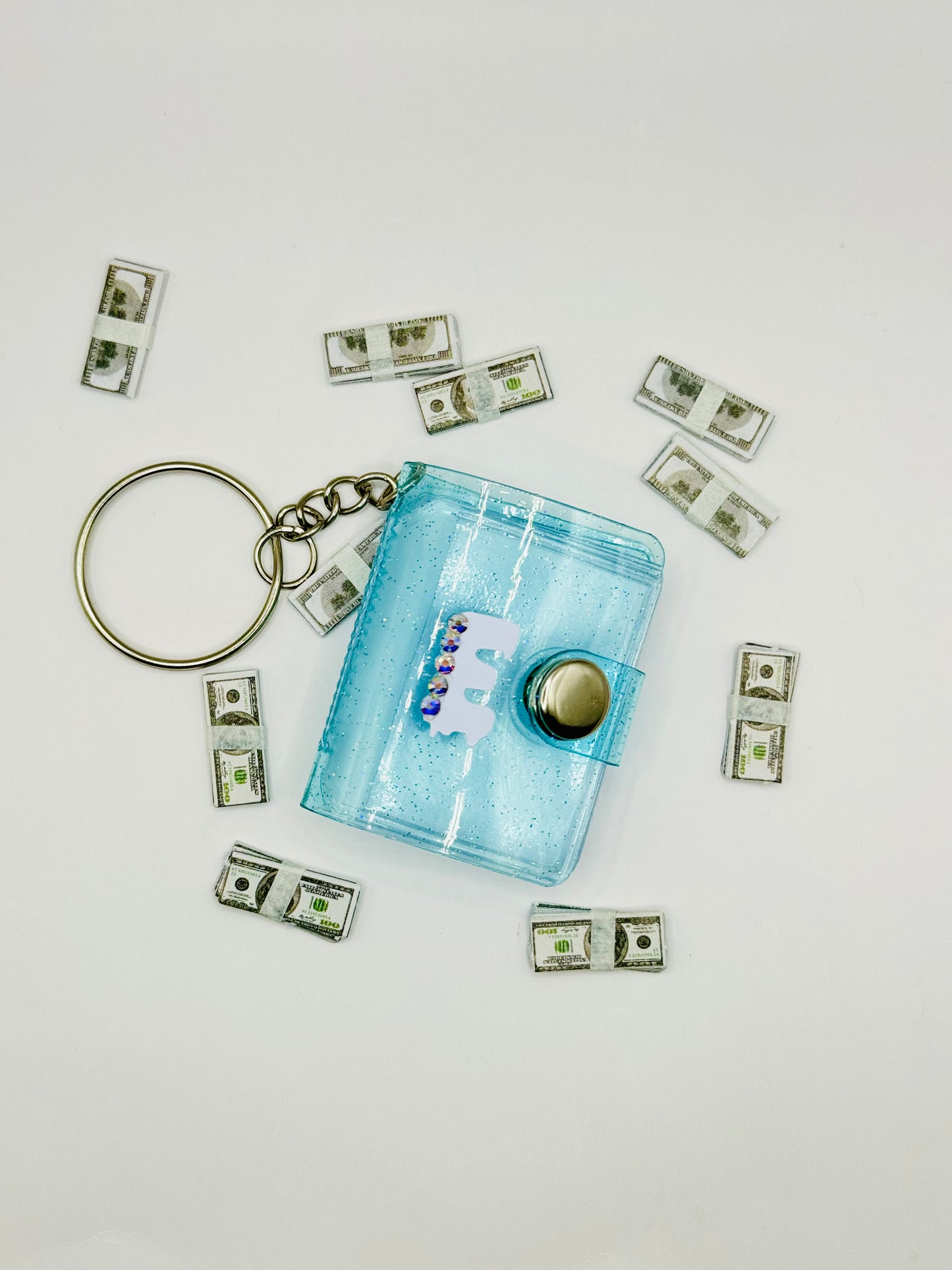 NEW 1 Inch Cash Binder Key Chains With Prop Money Inside