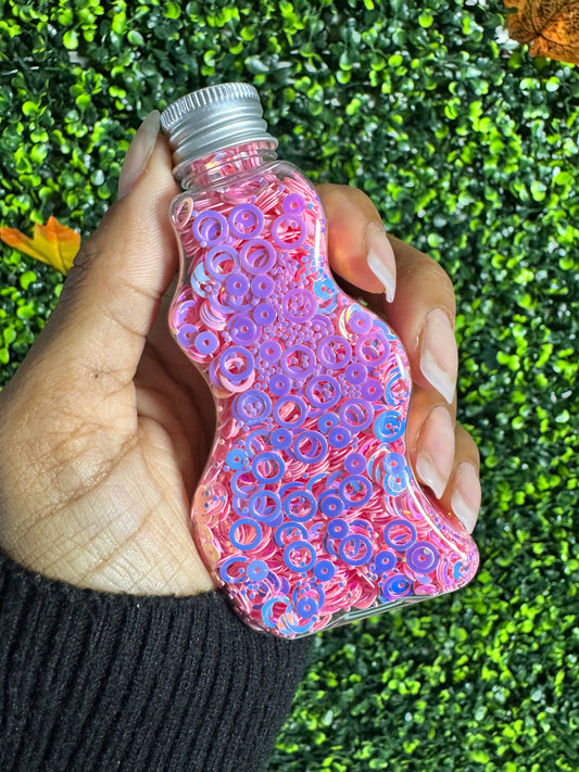 Glitter PVC Rings Cotton Candy