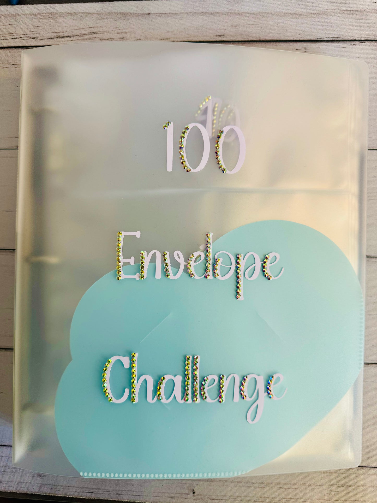 100 Envelope Savings Challenge 3 Ring Cloud Binder With No Folding Your Money
