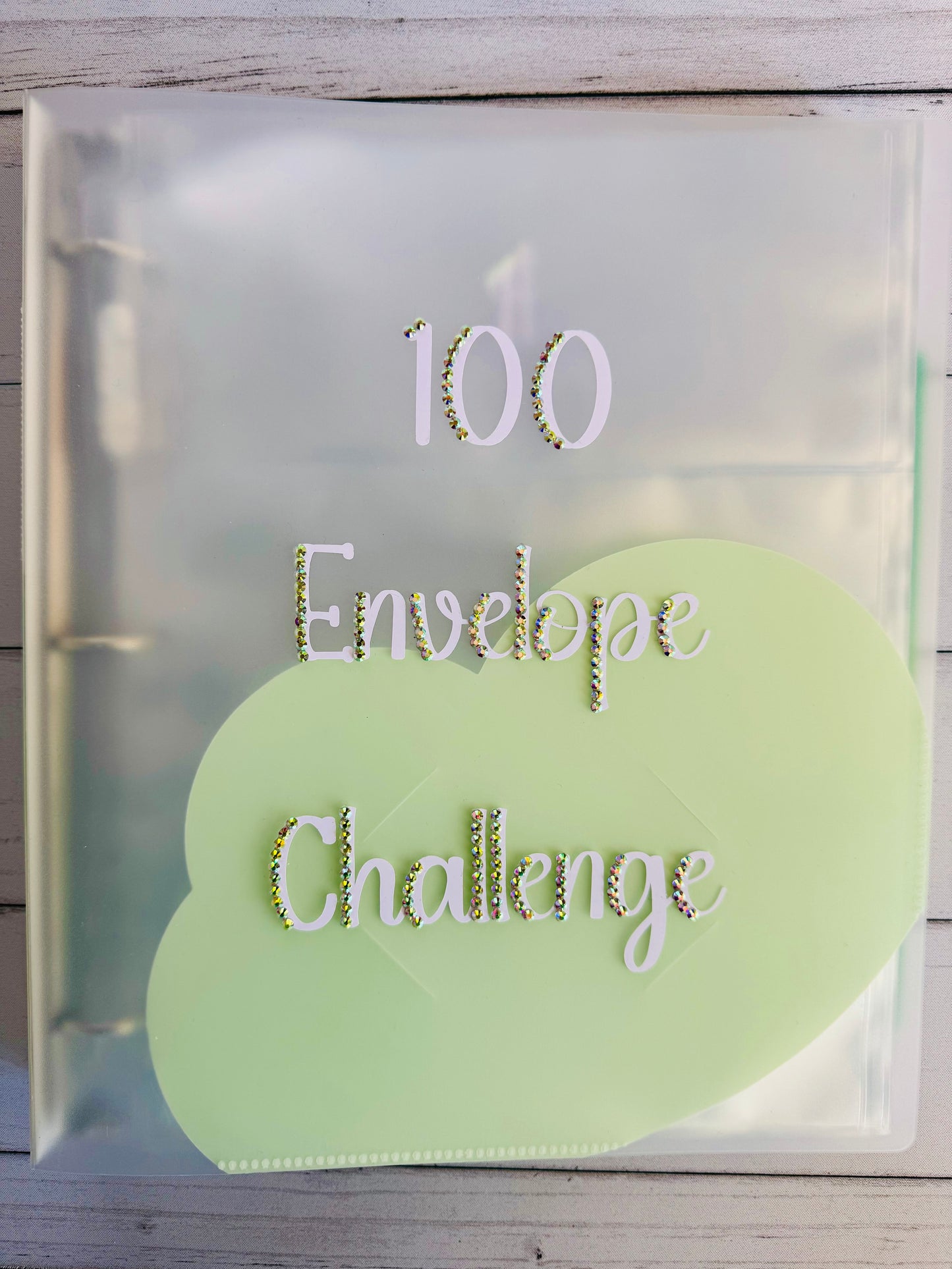 100 Envelope Savings Challenge 3 Ring Cloud Binder With No Folding Your Money