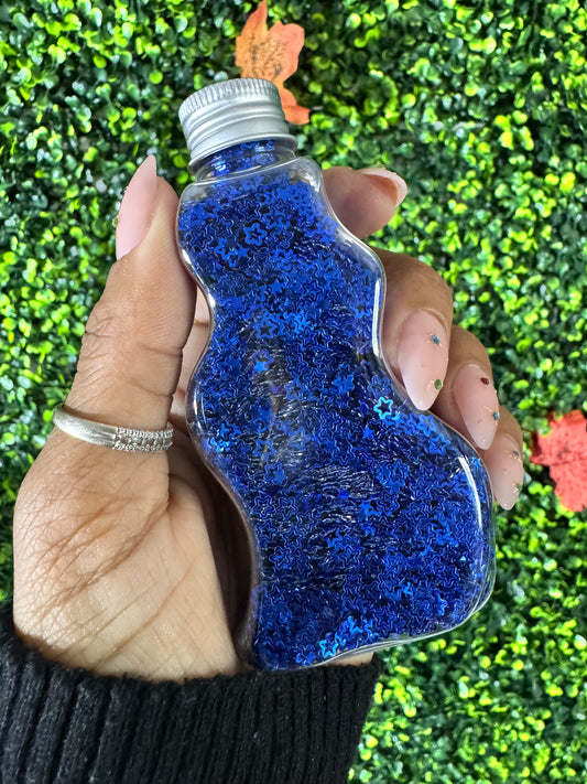 Glitter PVC Stars Royal Blue
