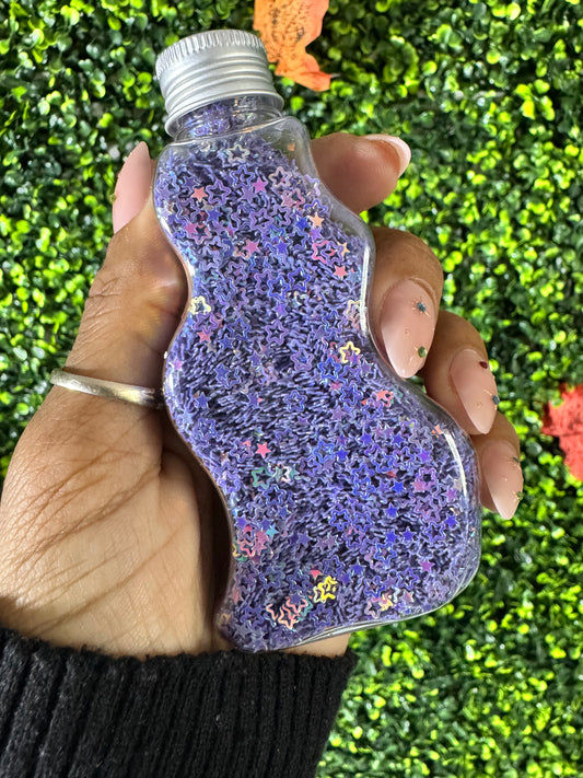 Glitter PVC Stars Purple