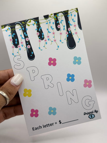 SPRING BLING COLORING SAVINGS CHALLENGES
