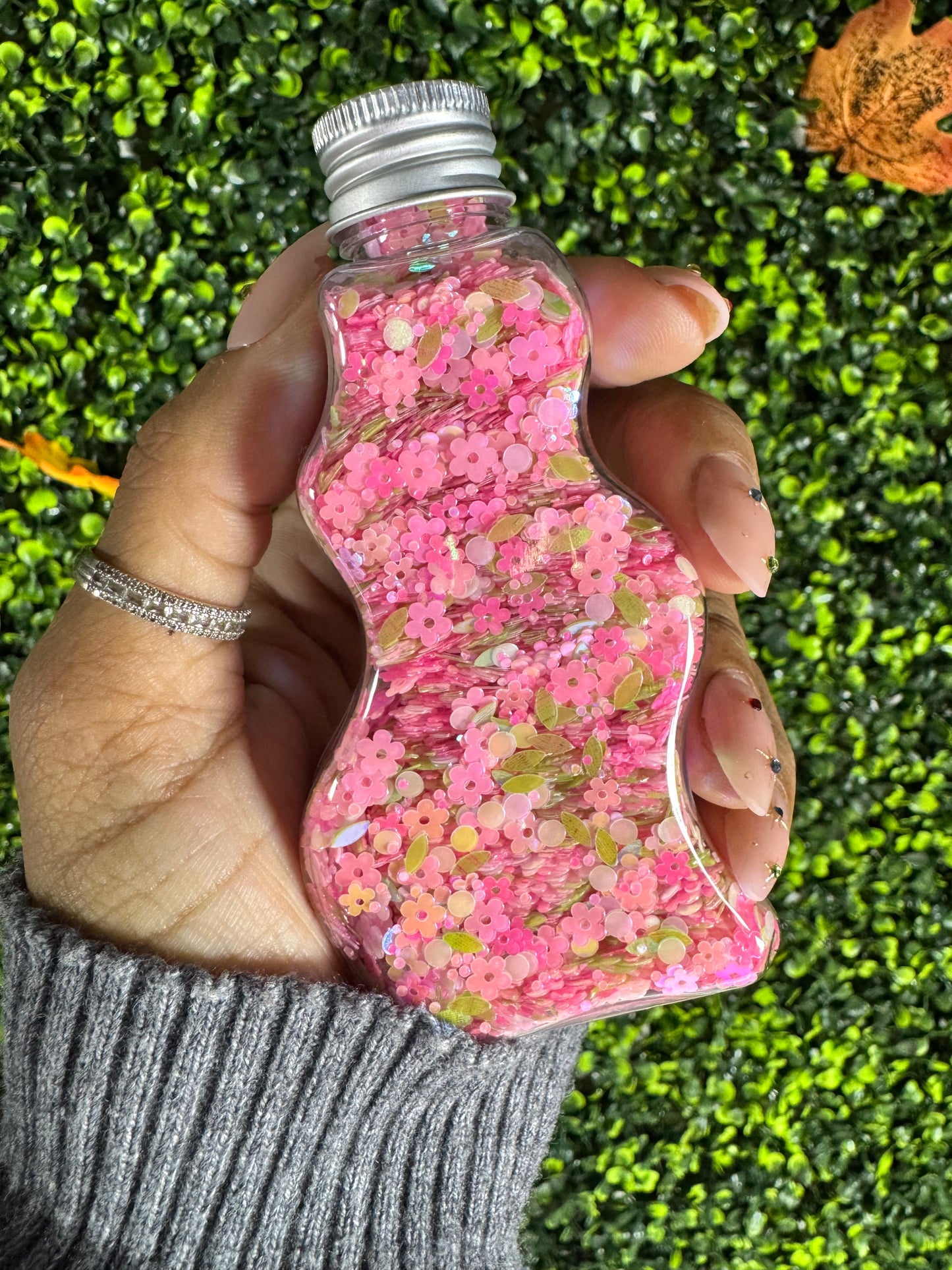 Glitter PVC Spring Flowers Leaf Mix
