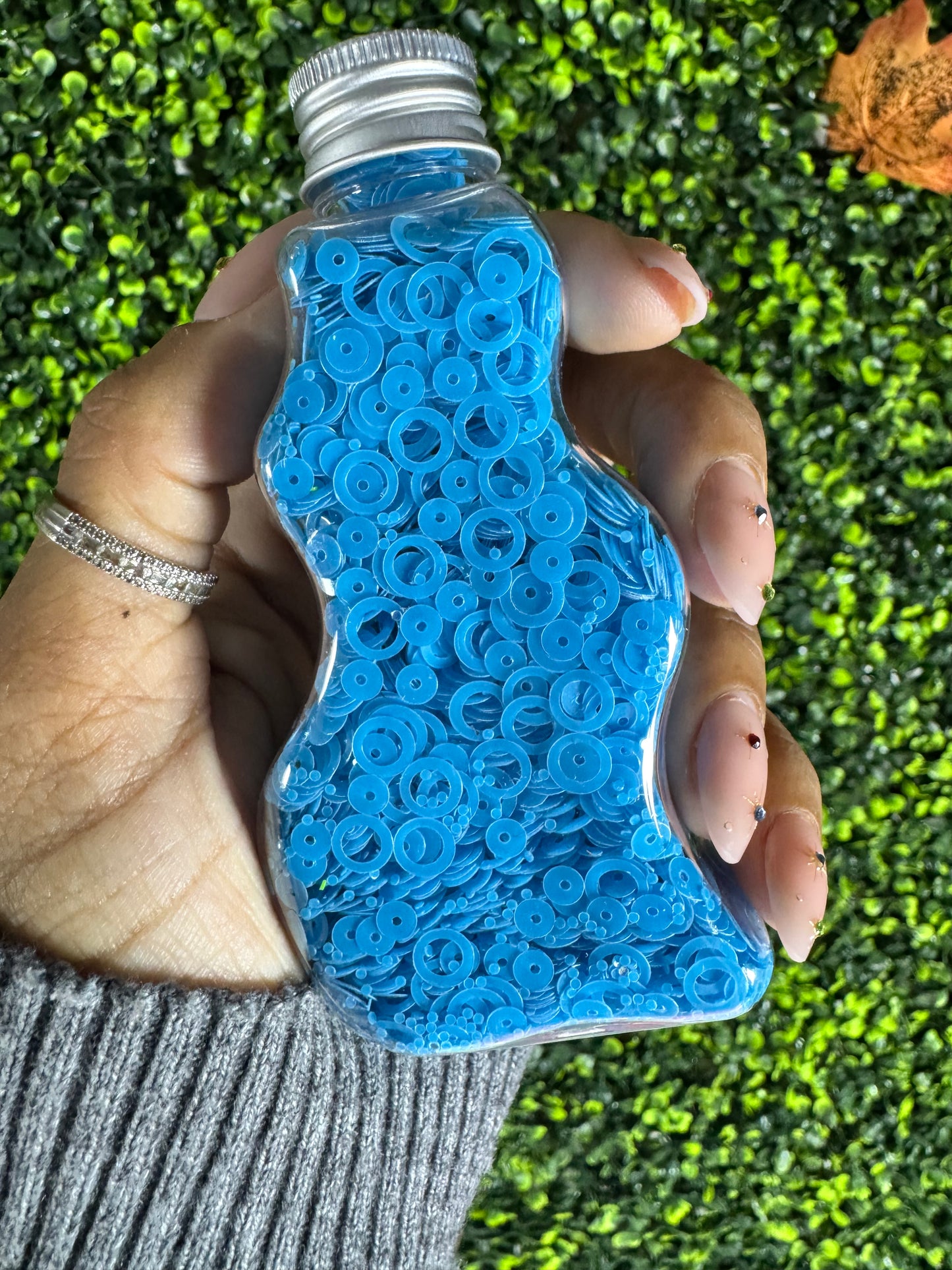 Neon Glow PVC Glitter Ring Collection