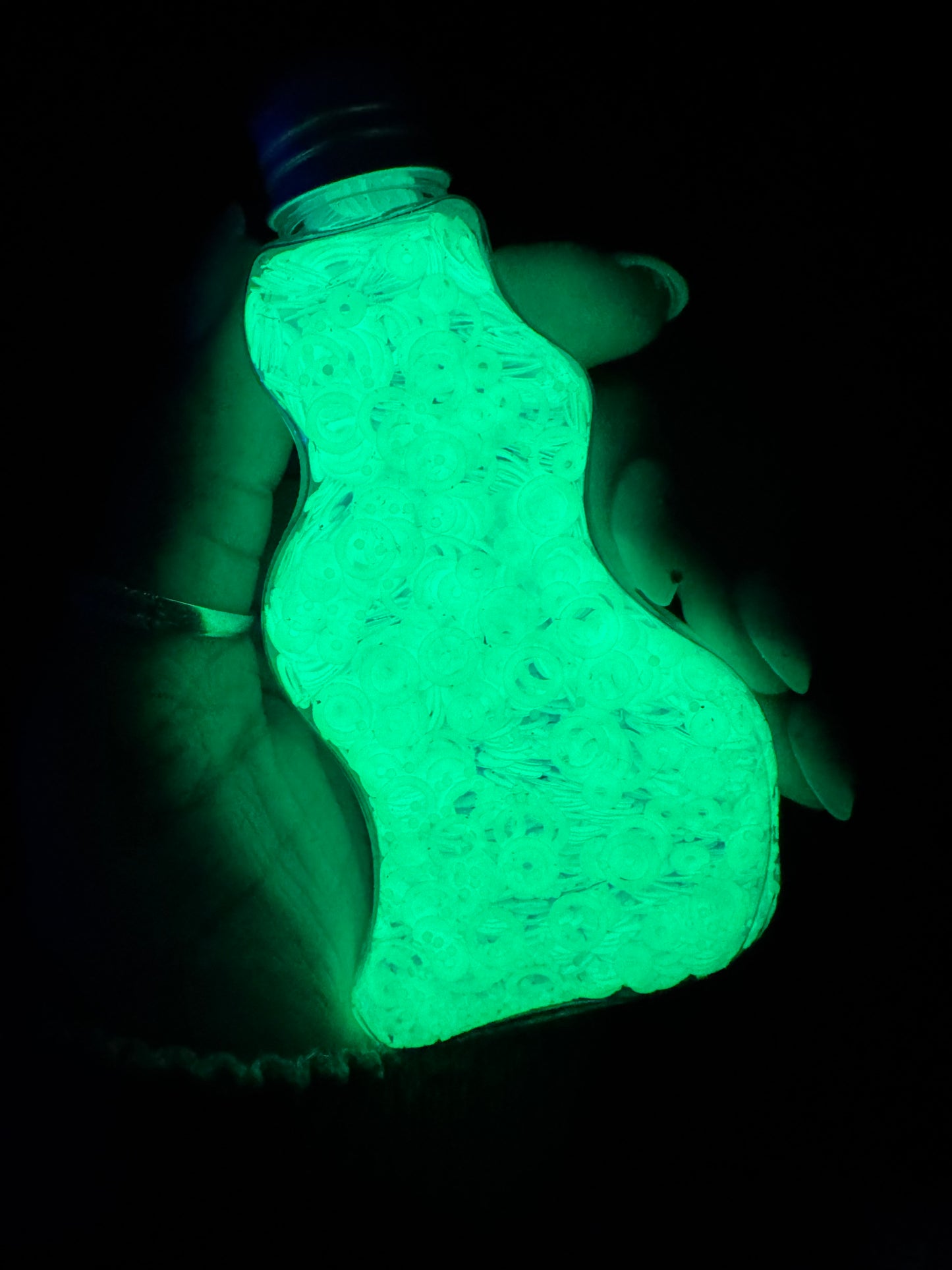 Neon Glow PVC Glitter Ring Collection