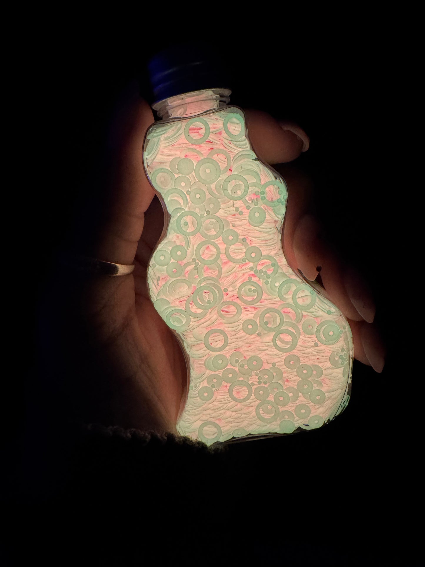 Neon Glow PVC Glitter Ring Collection