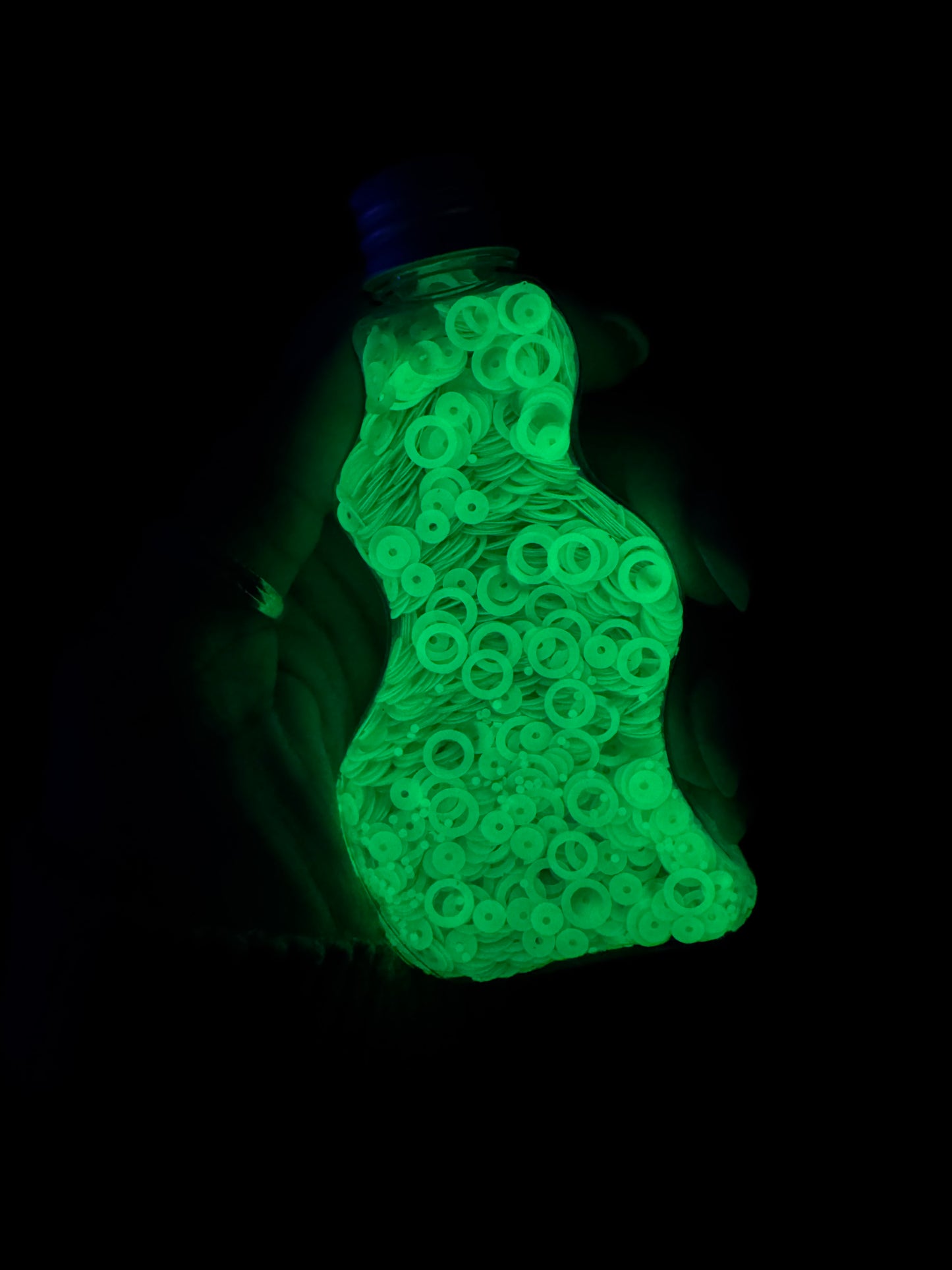 Neon Glow PVC Glitter Ring Collection