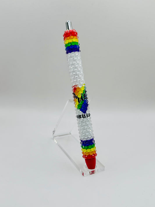 Love is Love Pride Bling Pen Design