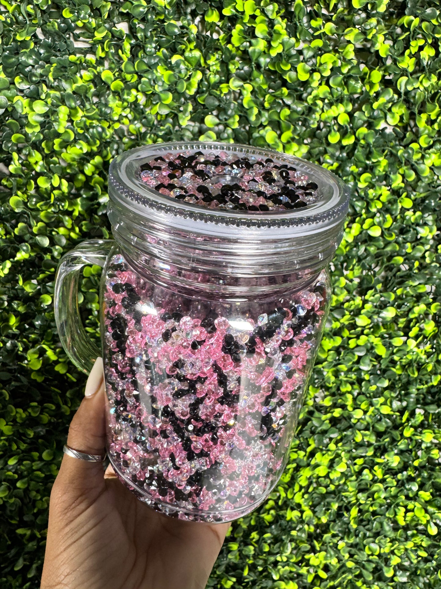 Custom Lava, Honey Drip, Crystal, or Beach Acrylic Savings Jars