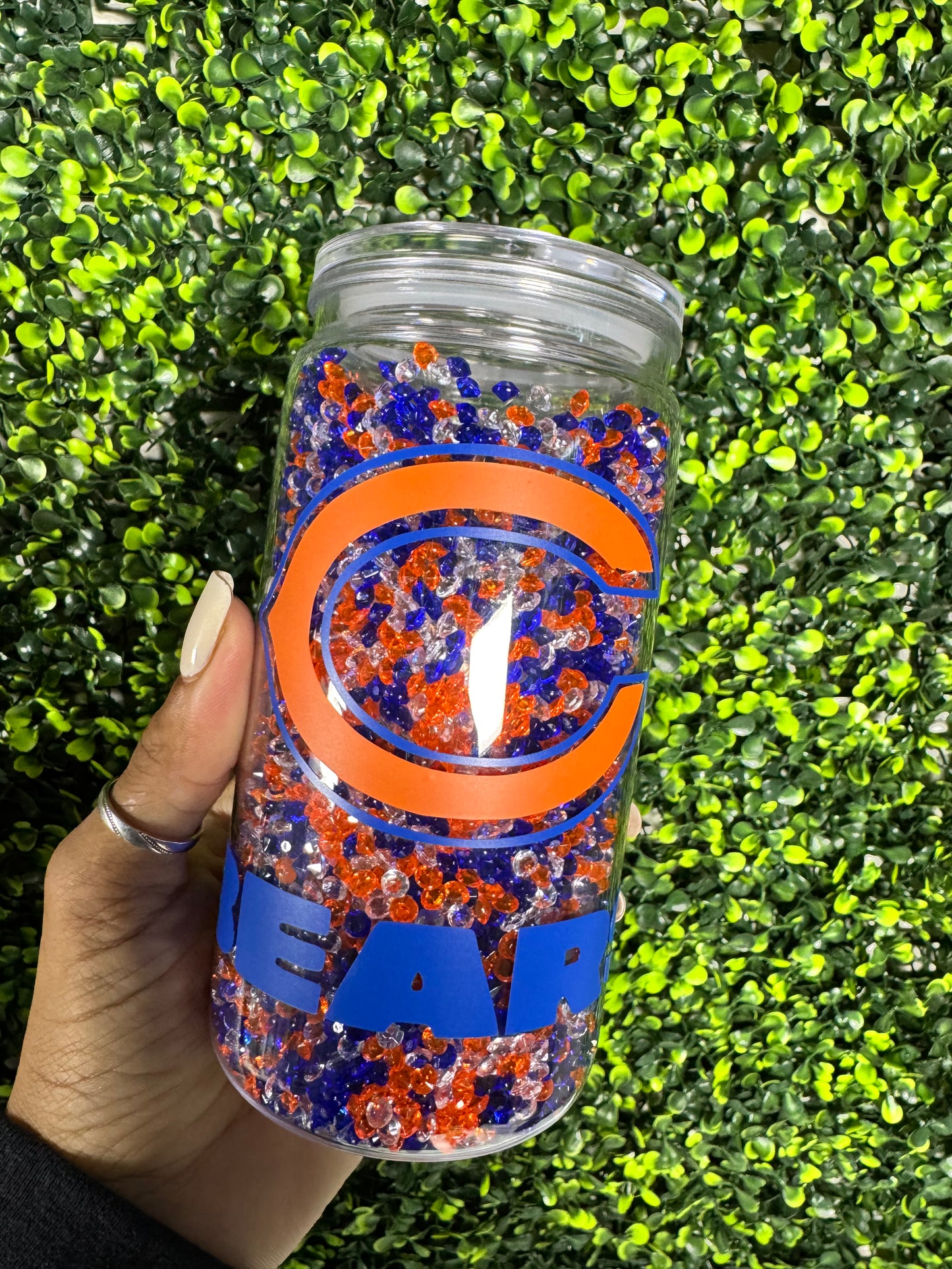 Custom Lava, Honey Drip, Crystal, or Beach Acrylic Savings Jars