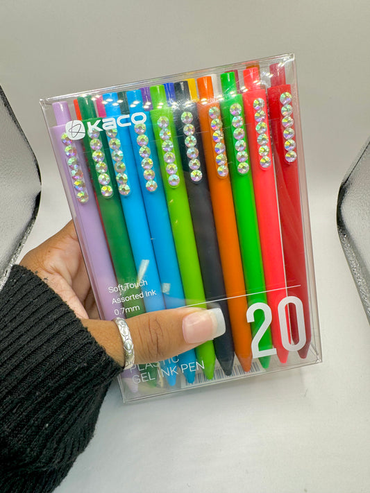 20 Ink Color Pack of Gel Pens