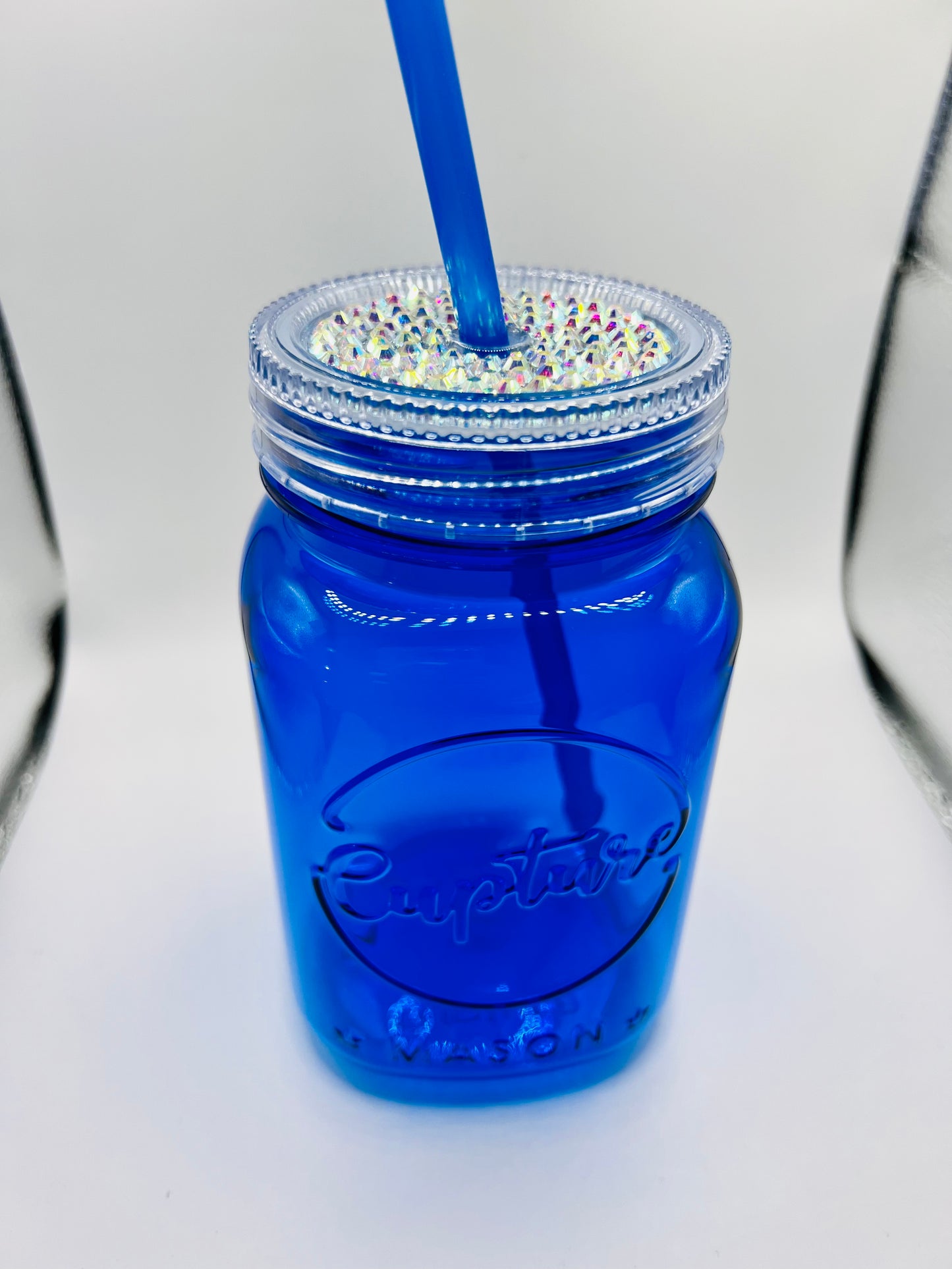 Custom Mason Jars With A Touch Of Bling