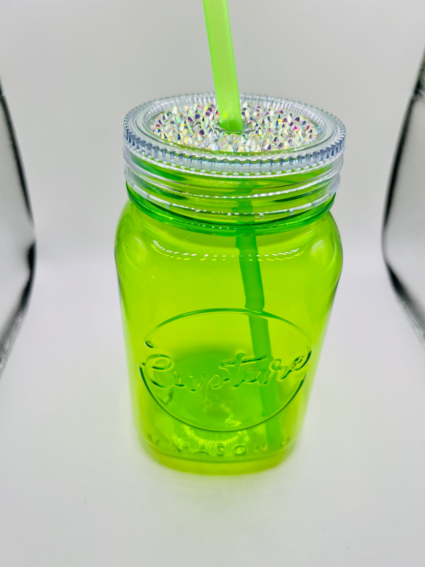 Custom Mason Jars With A Touch Of Bling