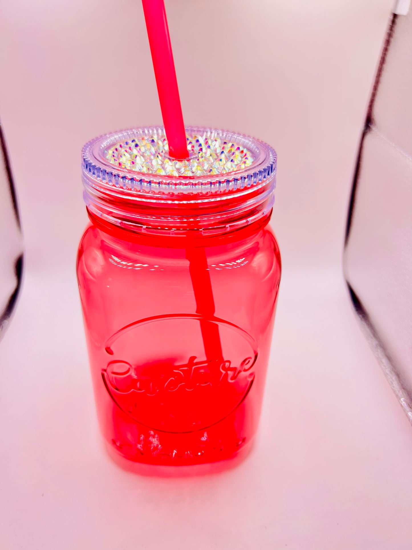 Custom Mason Jars With A Touch Of Bling