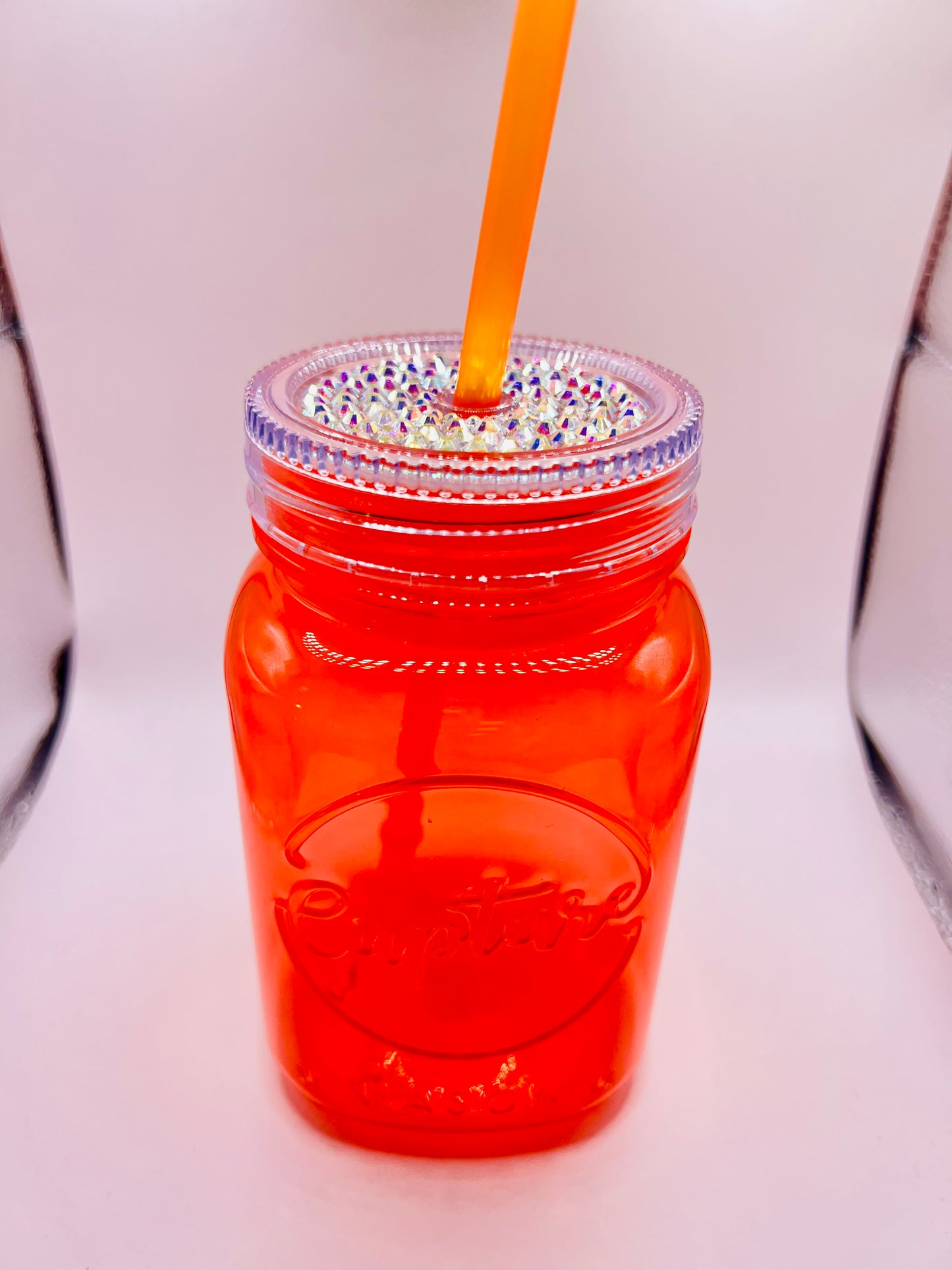 Custom Mason Jars With A Touch Of Bling