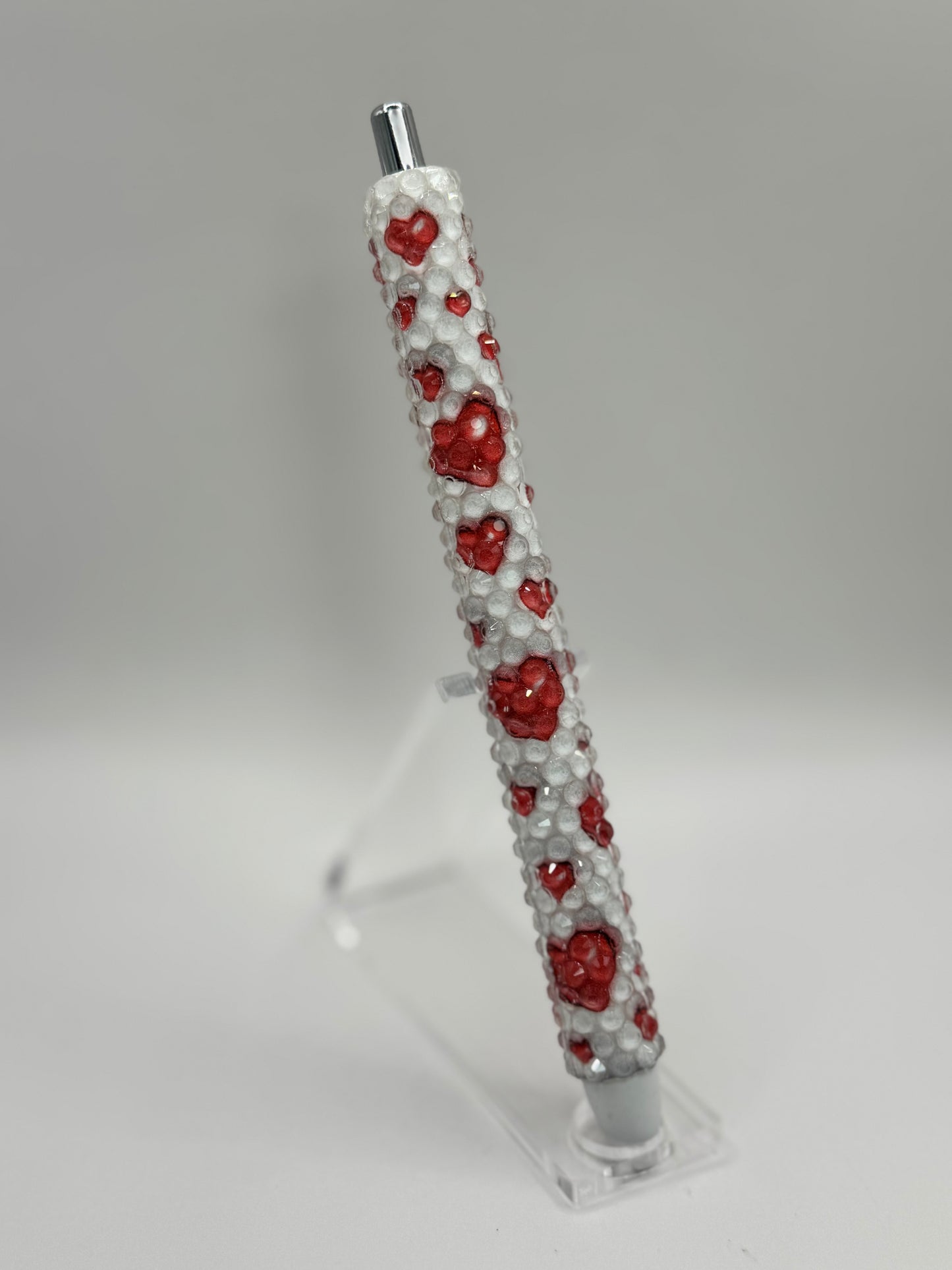 3D Hearts Bling Pen Design