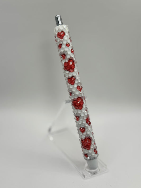 3D Hearts Bling Pen Design