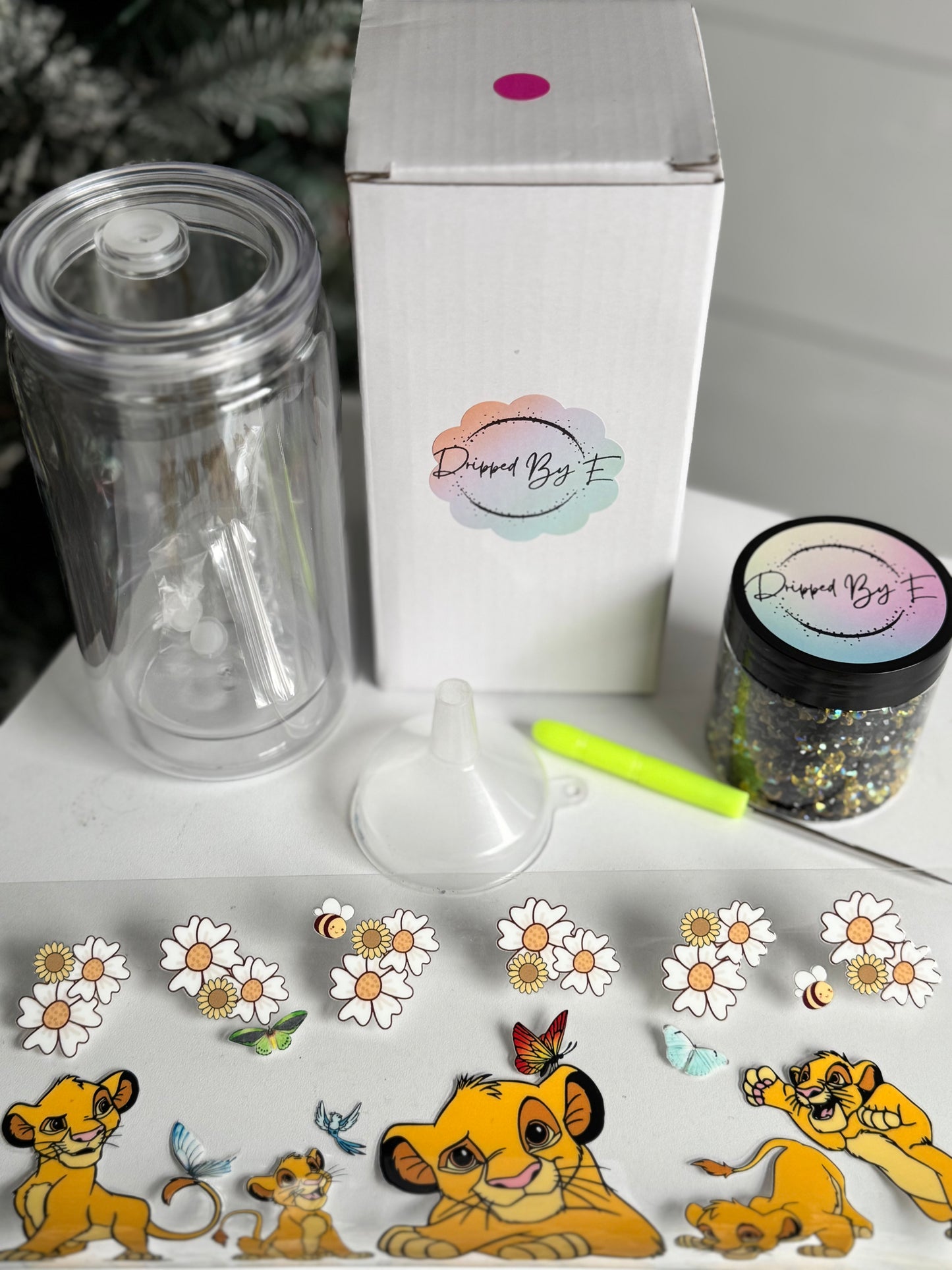 Simba and Flowers DIY Diamond Filled Tumbler Kit