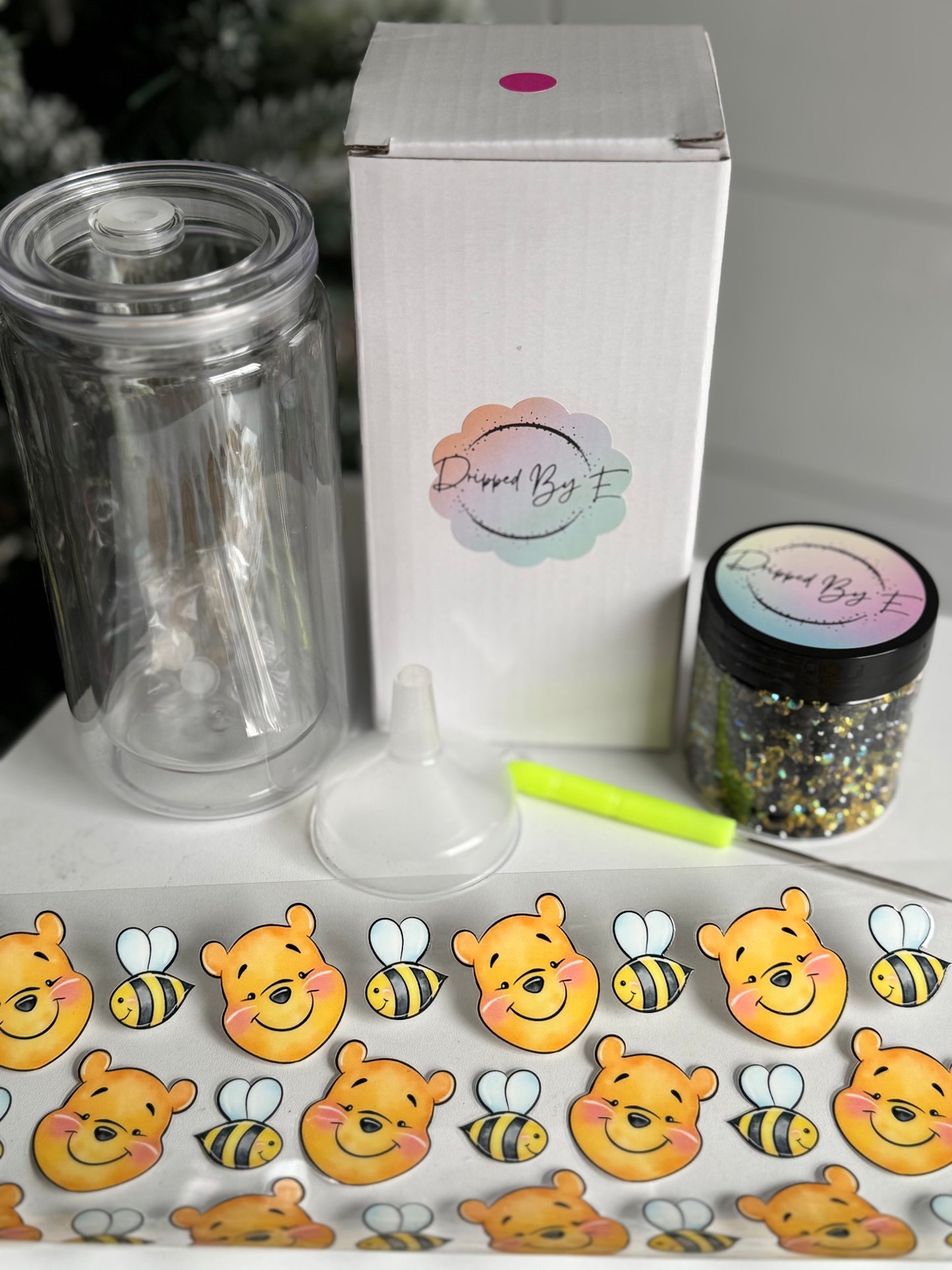 Pooh and Bees DIY Diamond Filled Tumbler Kit