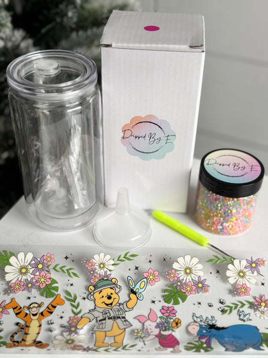 Pooh and Friends Safari DIY Diamond Filled Tumbler Kit