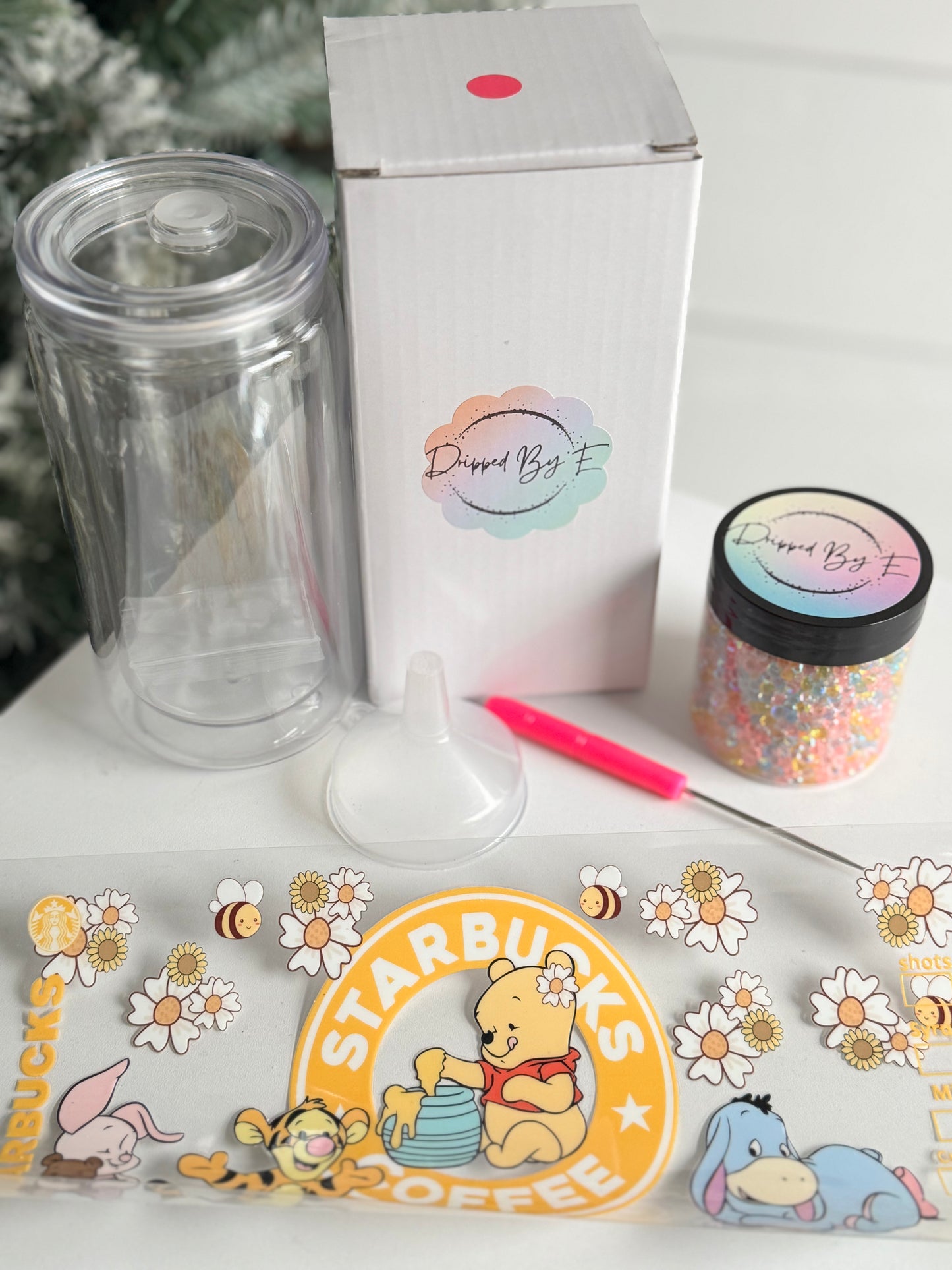 Baby Pooh and Coffee DIY Diamond Filled Tumbler Kit