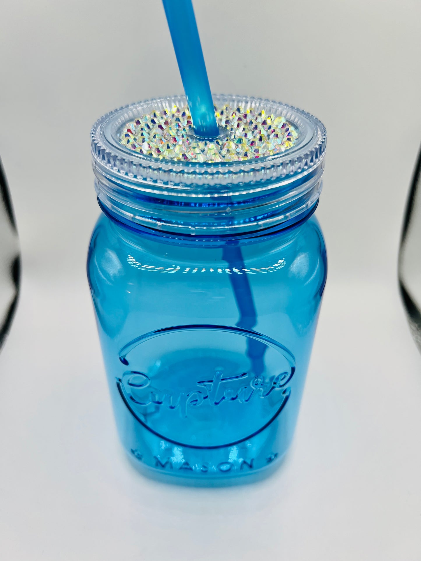 Custom Mason Jars With A Touch Of Bling